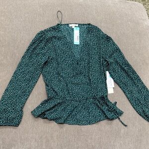 Women's Green Patterned Top